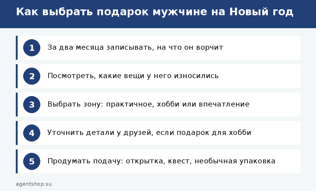 Как выбрать подарок мужчине на Новый год